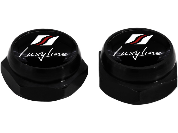 Cappucci per rivetti per targa di immatricolazione Luxyline (nero)