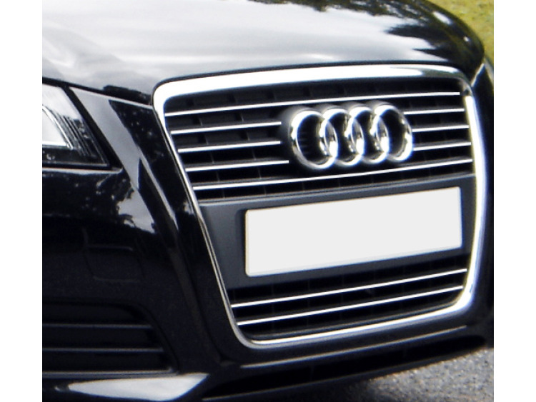 Cornice cromata griglia radiatore Audi A3 s&eacute;rie 2 phase 2 08-12 & Audi A3 S&eacute;rie 2 Phase 2 Sportback 08-1
