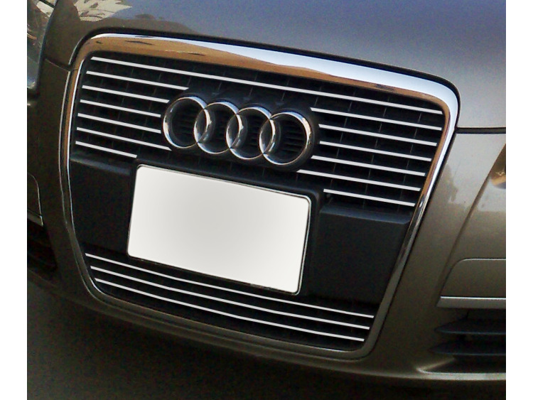 Cornice cromata griglia radiatore Audi A6 S&eacute;rie 3 Avant 05-08 & Audi A6 S&eacute;rie 3 Berline 05-08 v2