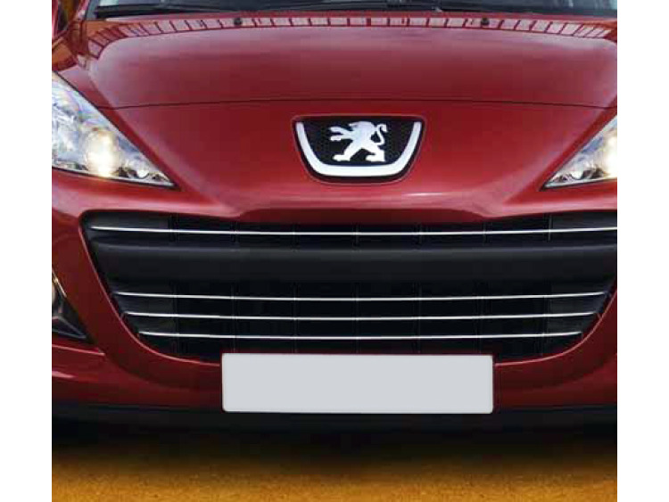 Cornice cromata griglia radiatore Peugeot 207 06-12 Peugeot 207 CC 07-15 Peugeot 207 SW 07-13