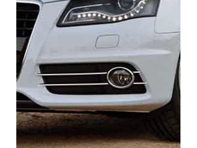 Cornice cromata per fari antinebbia Audi A4 s&eacute;rie 3 07-11 & Audi A4 s&eacute;rie 3 avant 08-11