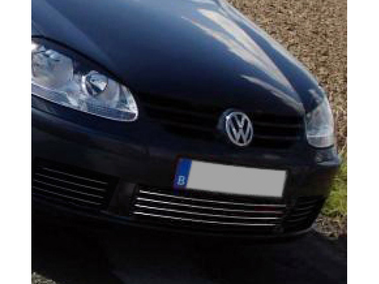 Cornice della griglia radiatore inferiore cromata VW Golf 5