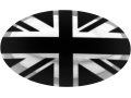 Accendisigari Bandiera britannica Gran Bretagna Regno Unito nero & cromo