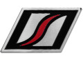 Logo Luxyline in alluminio per volante