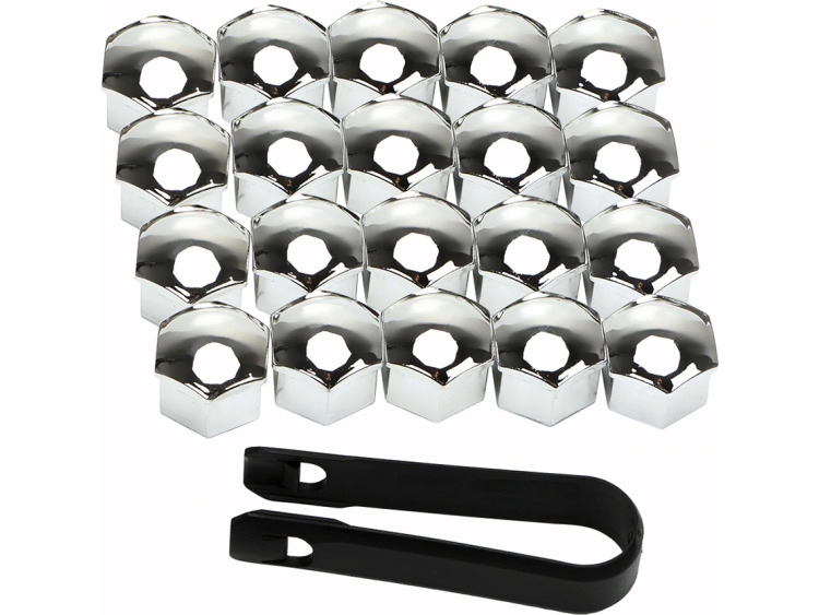 Nascondi bullone di ruota 17mm cromo